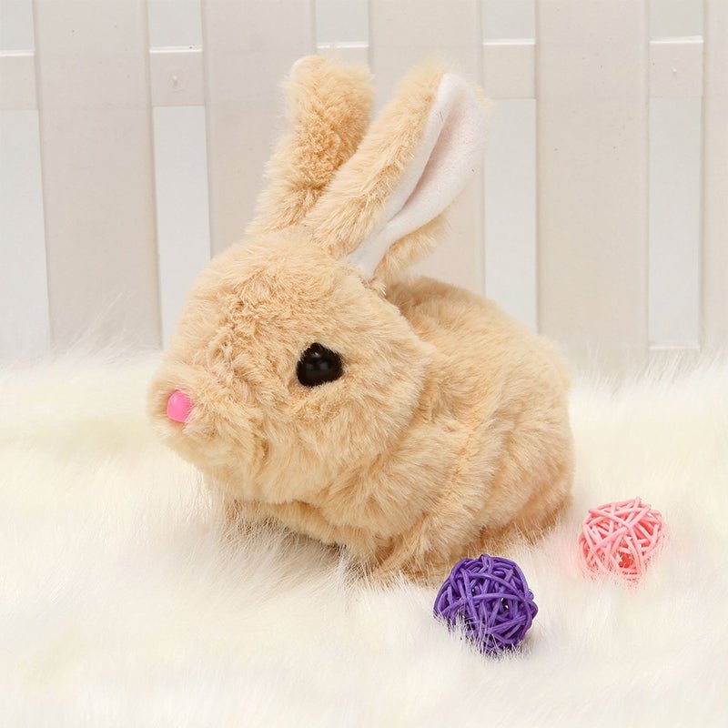 Cute interactive educational toy for kids designed as a fluffy rabbit, interactive with colorful balls for engagement