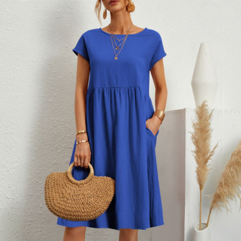 Women's Cotton Round Neck Dress