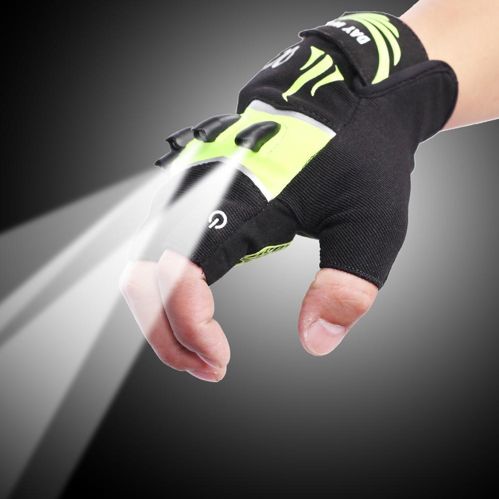 Fingerless Outdoor Sports Bike Lighting Gloves - EASY BUYZ