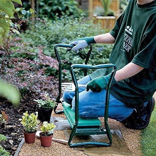 Garden Kneeling Stool Weeding And Flowering Folding Stool Tool Bag - EASY BUYZ