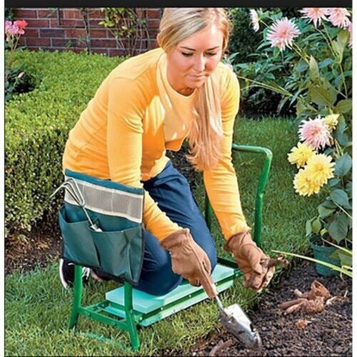 Garden Kneeling Stool Weeding And Flowering Folding Stool Tool Bag - EASY BUYZ