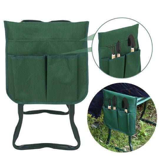 Garden Kneeling Stool Weeding And Flowering Folding Stool Tool Bag - EASY BUYZ