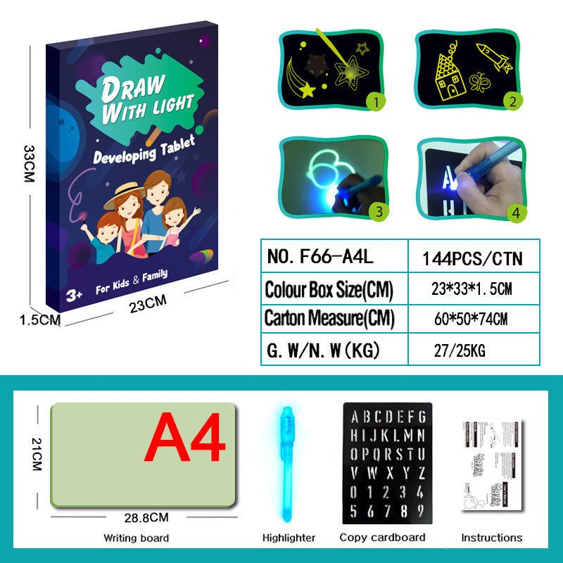 Educational toy: 3D magic drawing pad with light effects - EASY BUYZ