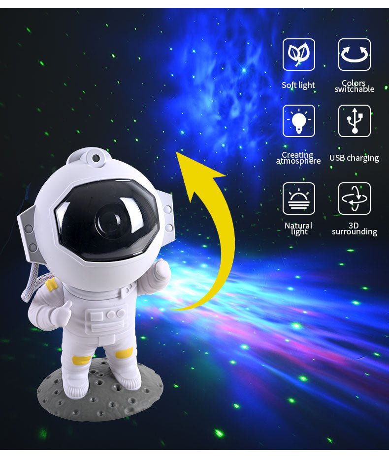 Galaxy star projector Galaxy star projector: astronaut - themed night light for home decor - EASY BUYZ