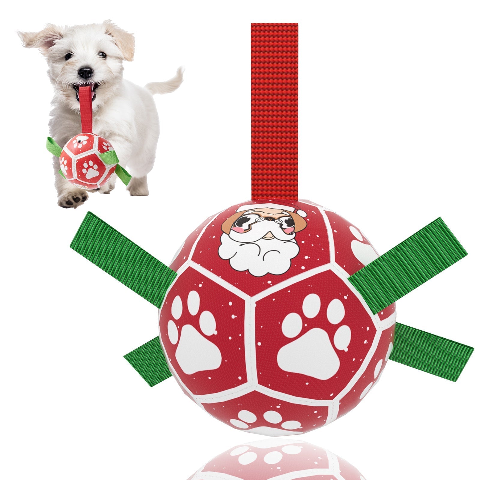 Interactive dog soccer ball with straps for small dogs - EASY BUYZ