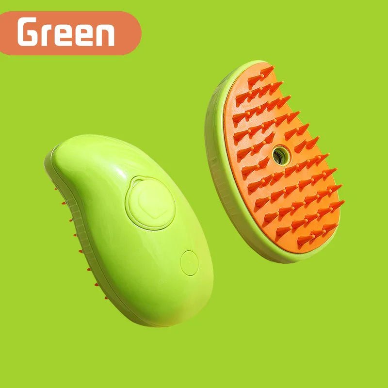 Electric Steamy Cat Brush: 3 - in - 1 for grooming & massage! - EASY BUYZ