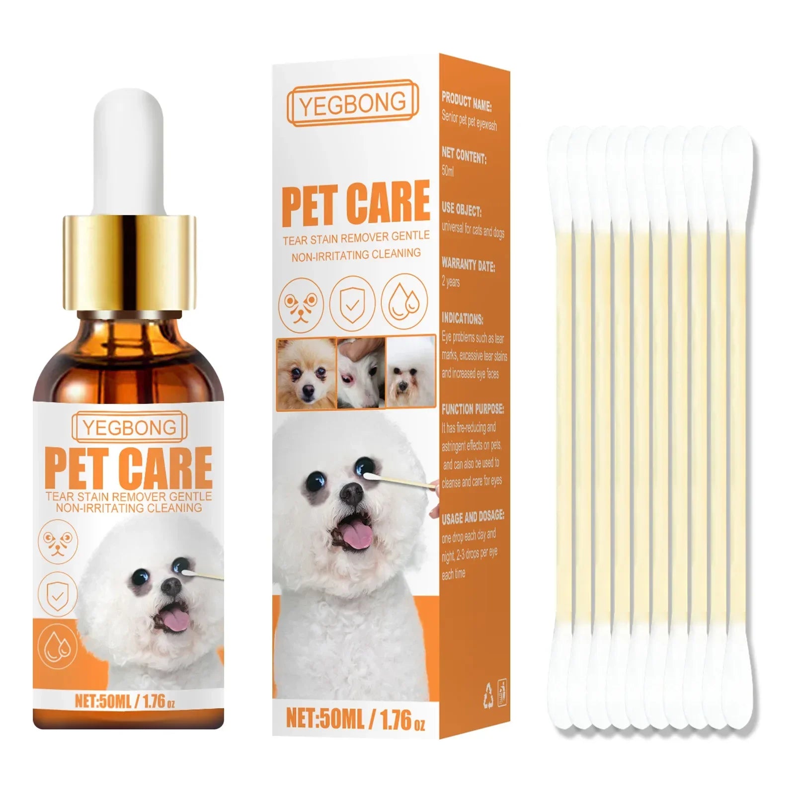 Dog eye wash drops: removes stains, relieves irritation - EASY BUYZ