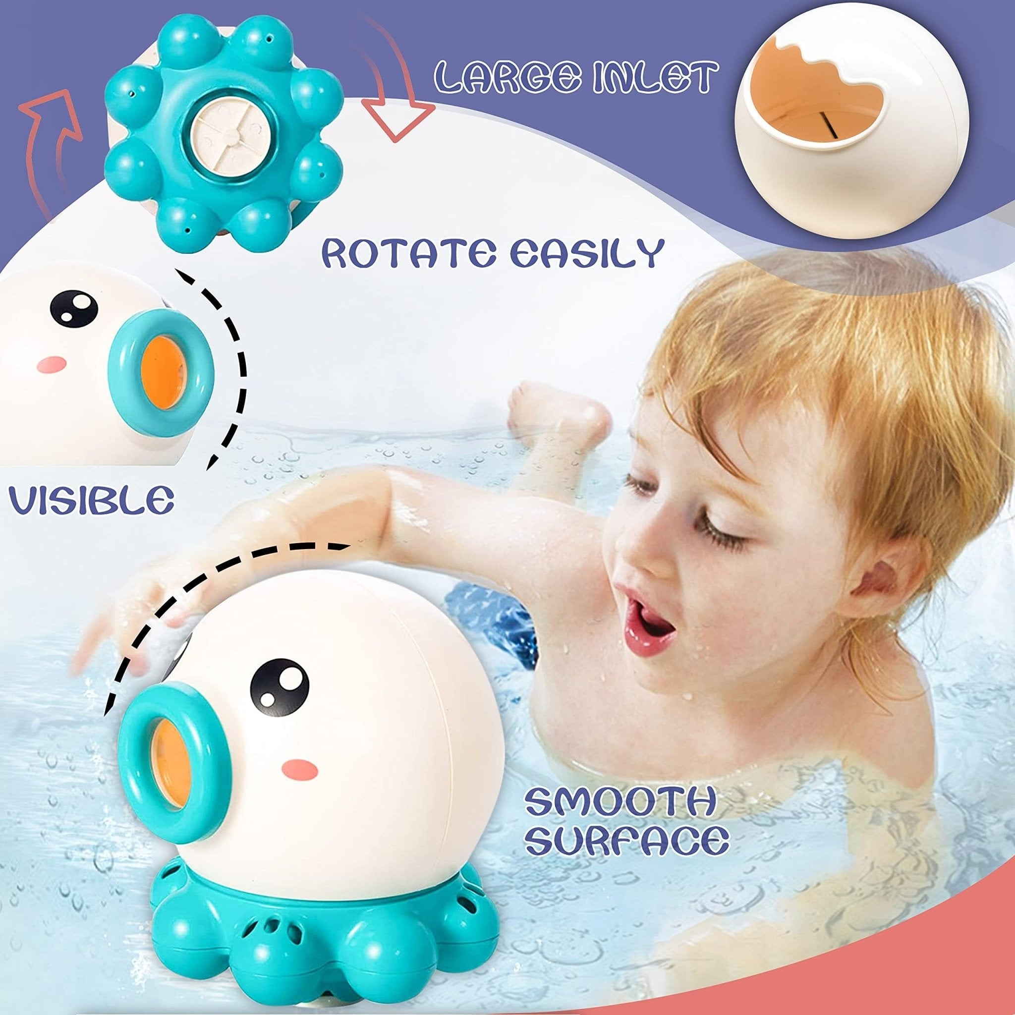 Octopus fountain bath toy for kids' summer water fun - EASY BUYZ